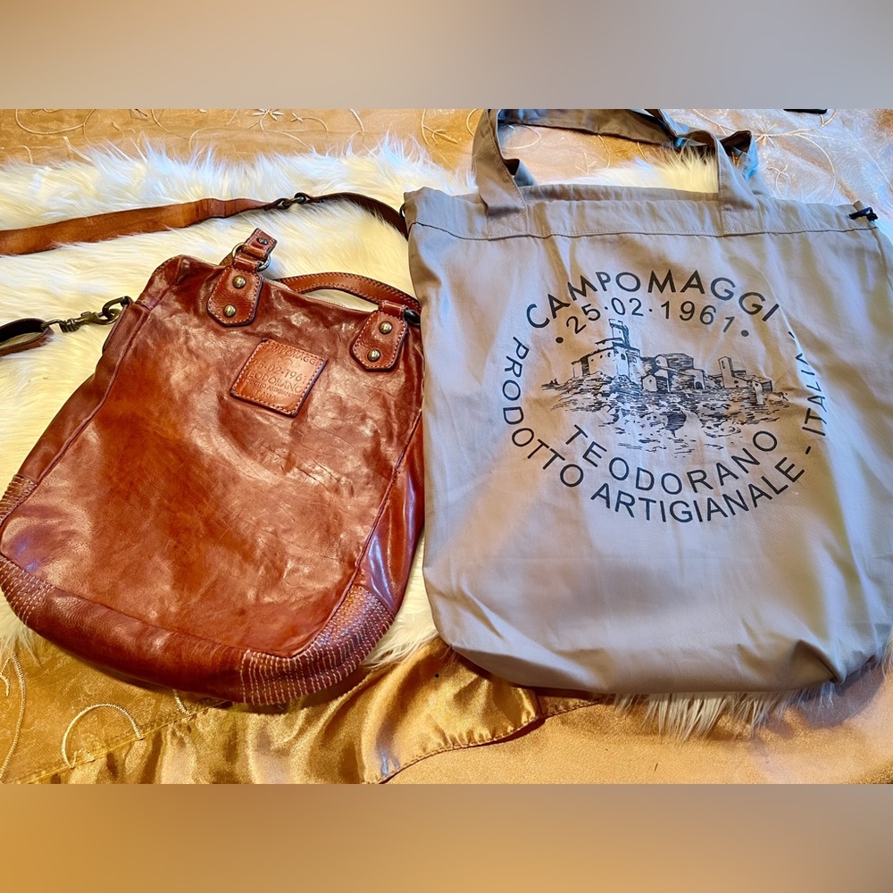Campomaggi Leather and Canvas Crossbody Bags - Picture 9 of 9